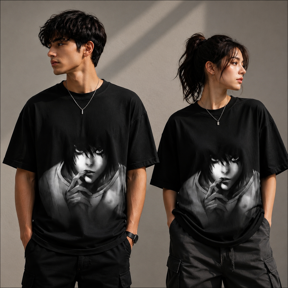 L Anime Graphic T-Shirt