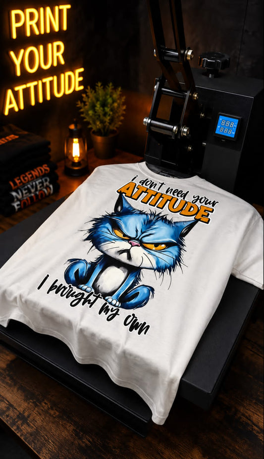 I Don't Need Your Attitude, Printed T-Shirt.