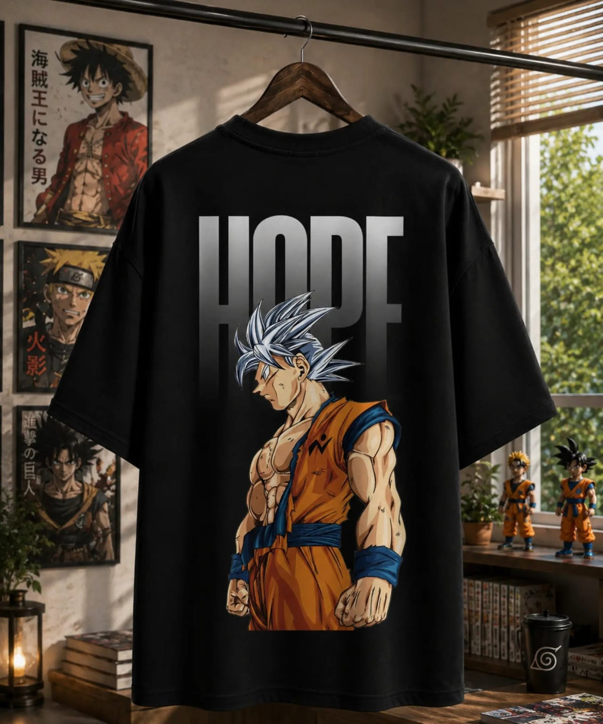 Ultra Instinct Goku Anime Black T-Shirt